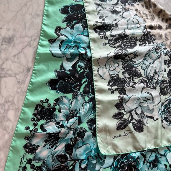 Roberto Cavalli Silk leopard print scarf - Picture 5 of 5